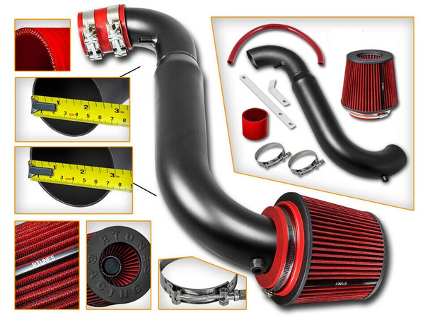  Short Ram Air Intake For Saturn S-Series (1991-1999) with  1.9 DOHC Engine Red