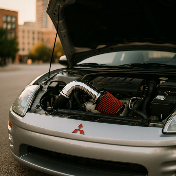 Cold Air Intake For Mitsubishi Eclipse (2000-2005) With  2.4L 4-cyl / 3.0 V6 Engines Red
