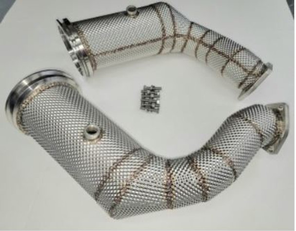 Catless Downpipes with heat Shields For Audi S8 RS6 RS7 (2019-2021) with 4.0 V8 Engine  