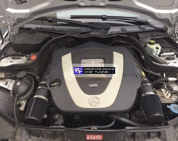 Black Coated Cold Air Intake for Mercedes Benz C350 (2008-2011) 3.5L V6 Engine