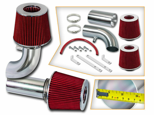 Red Cold Air Intake for Ford F150 (1988-1995) 5.0L and 5.8L V8 Non-Mass Air Flow Sensor Engines Only