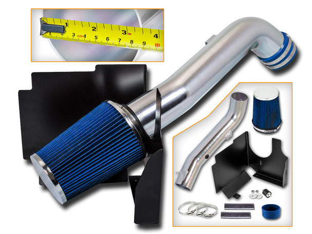 Cold Air Intake Kit for Chevrolet Silverado 2500HD/3500 (2004) with 6.6L V8 Diesel LB7 Engine Blue