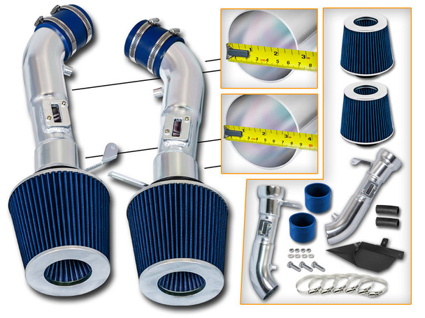 Cold Air Intake Kit for Nissan 370Z (2009-2019) with 3.7L V6 Engine Blue 