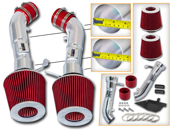 Cold Air Intake Kit for Nissan 370Z (2009-2019) with 3.7L V6 Engine Red