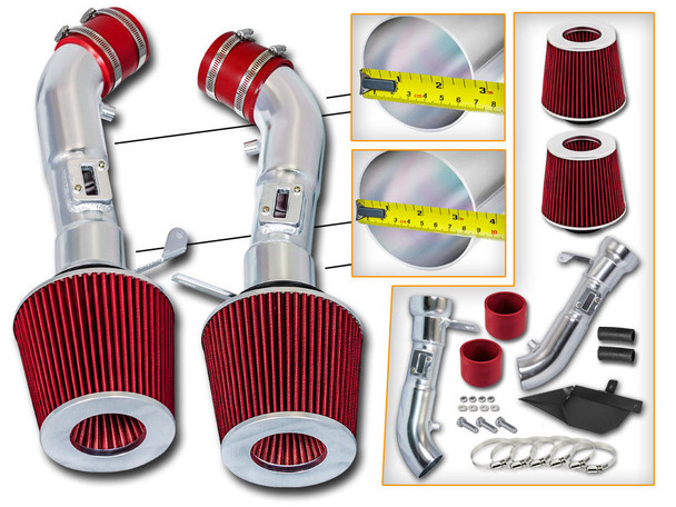 Cold Air Intake Kit for Infiniti G37 (2008-2013) with 3.7L V6 Engine Red 