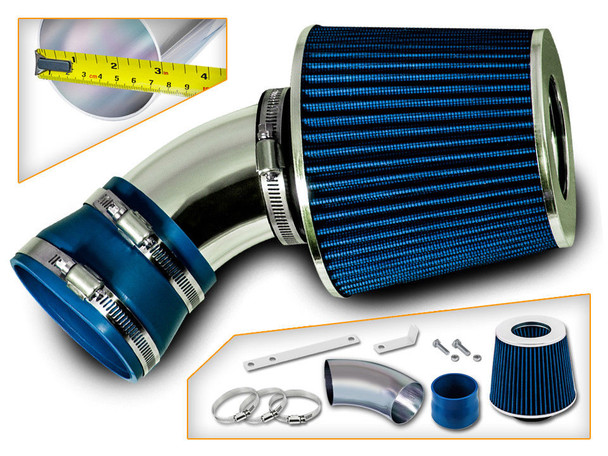 Short Ram Air Intake Kit for BMW X5 E35 (2000-2003) with 3.0L  I-6 Engine  |  4.4L / 4.6L / 4.8L -V8 Engine Blue 