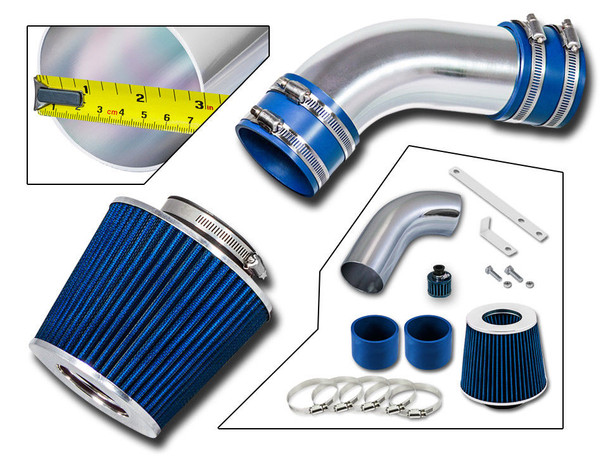 Sport Air Intake System for Audi A4 (2002-2005) with 3.0L SFI V6 Engine Blue 