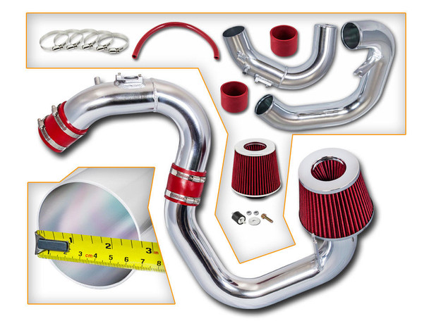 Cold Air Intake Kit for Mazda 3 (2004-2009) with 2.0L / 2.3L 4-Cylinder Engine Red 