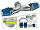 Dual Twin Air Intake Kit For Chevy Corvette (1997-2000) C5 with 5.7L V8 Engine Blue 