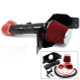 Cold Air Intake Induction+Filter Matte Black / Red for Ford Mustang (2005-2009) with 4.6L V8 Engine