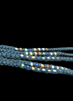 NAVY BLUE HEMP BEAD BRACELETS HB03