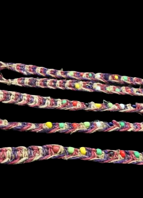 PURPLE TONE HEMP BEAD BRACELETS HB05