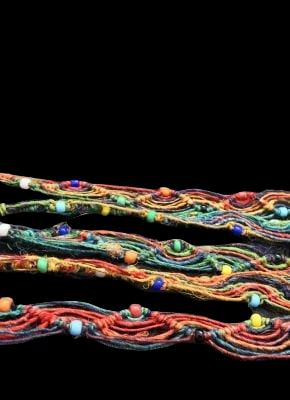 RAINBOW SPIRAL HEMP BEAD BRACELETS HB06