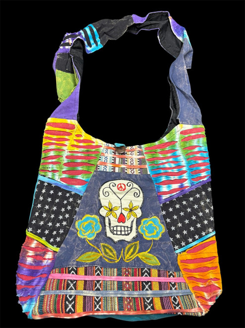 FLOWER SKULL SHOULDER BAG BP162