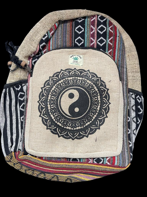FLOWER YIN YAN HEMP BACKPACK BP12