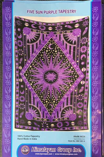 FIVE SUN PURPLE LARGE TAPESTRY TP178