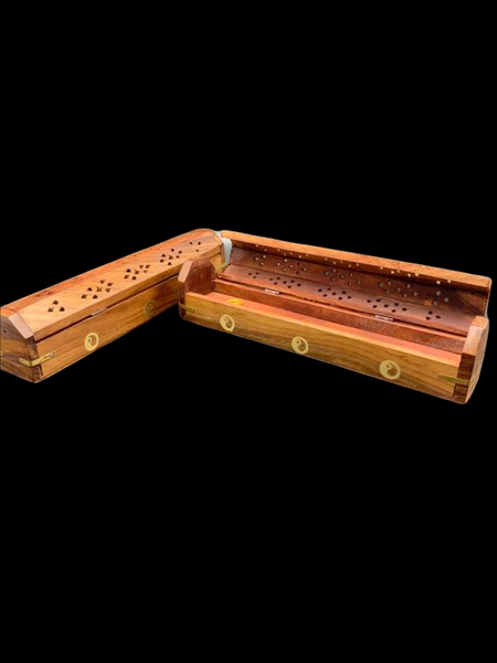 BROWN YIN AND YANG INCENSE BOX IN107
