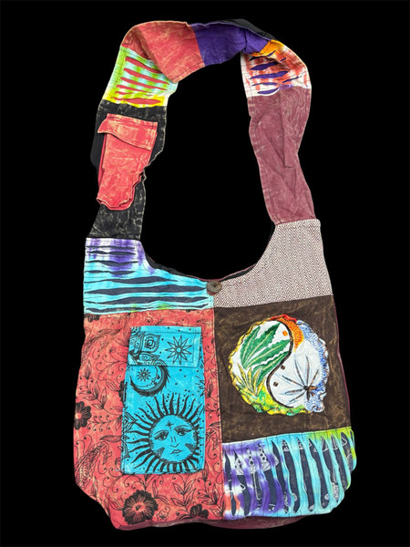 BLUE SUN AND MOON SHOULDER BAG BP164