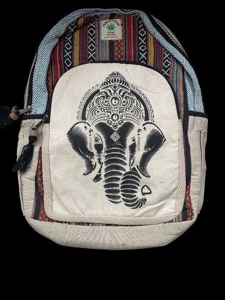 GANESH HEAD HEMP BACKPACK BP19