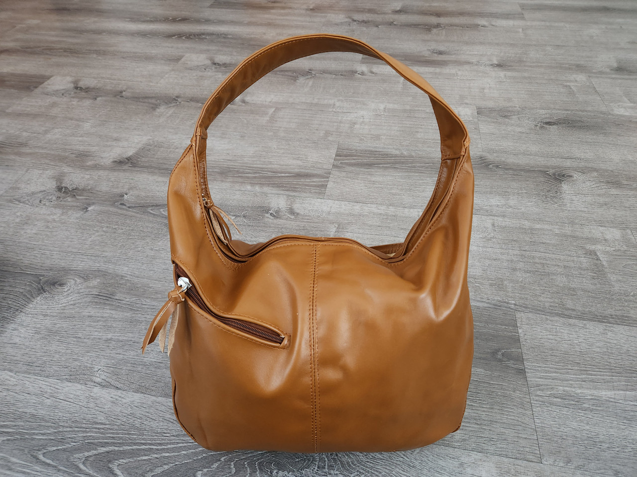 Honey Brown Leather Bag, Fashion Stylish Shoulder Handbags, Hobo Style, Kelly