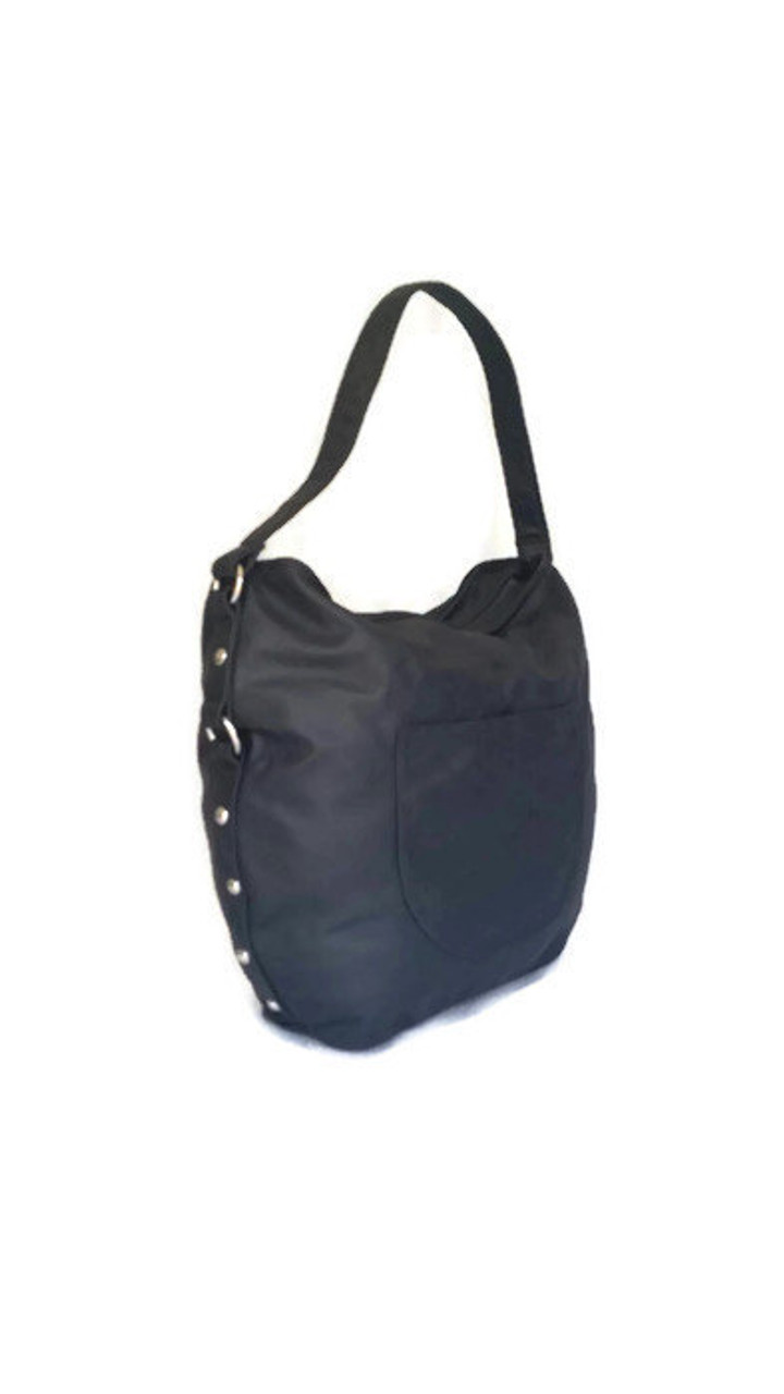 Black Leather Hobo Bag , Casual Shoulder Handbag, Sujey - Fgalaze ...