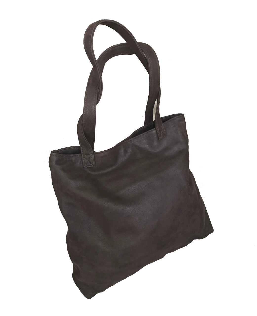 Leather Shopper bag - tote bag for ladies in black or brown. Soft