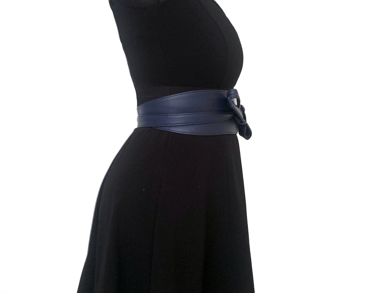 Blue Leather Wrap Obi Belt, Women Stunning Street Style Belts, Wide ...