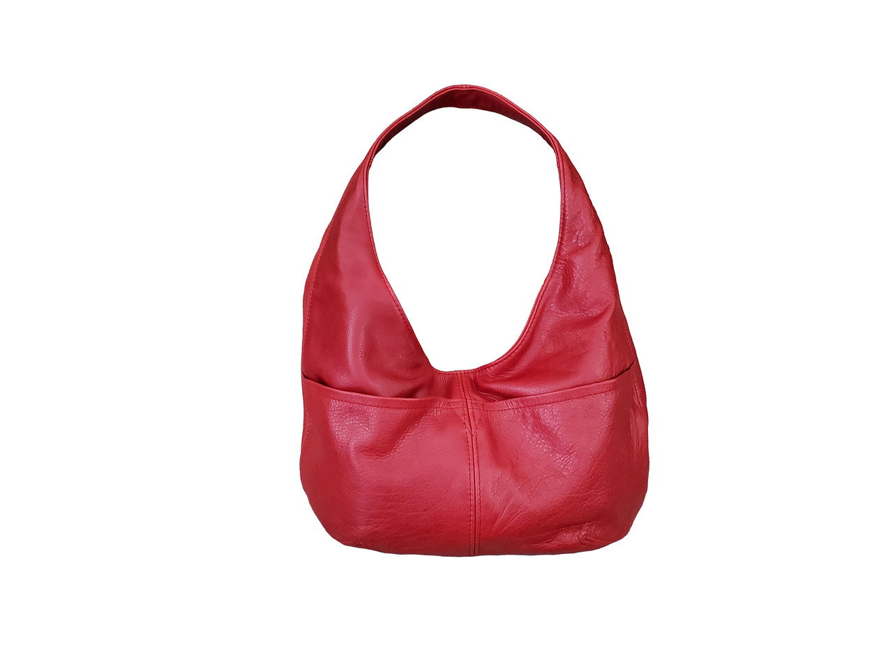 Prada red suede leather hobo bag purse with | Leather hobo bag, Bags,  Leather hobo