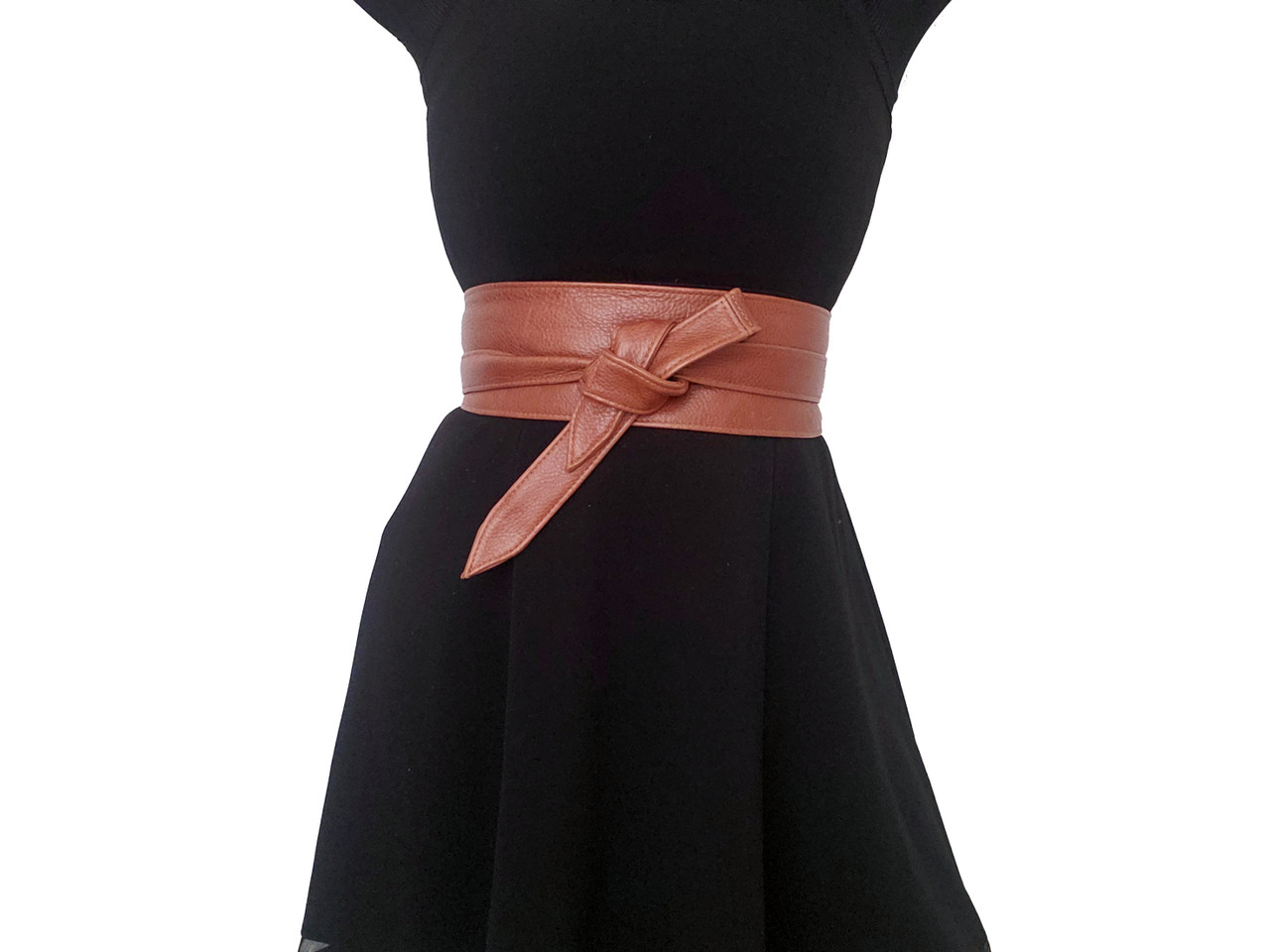 wide brown belt for dress