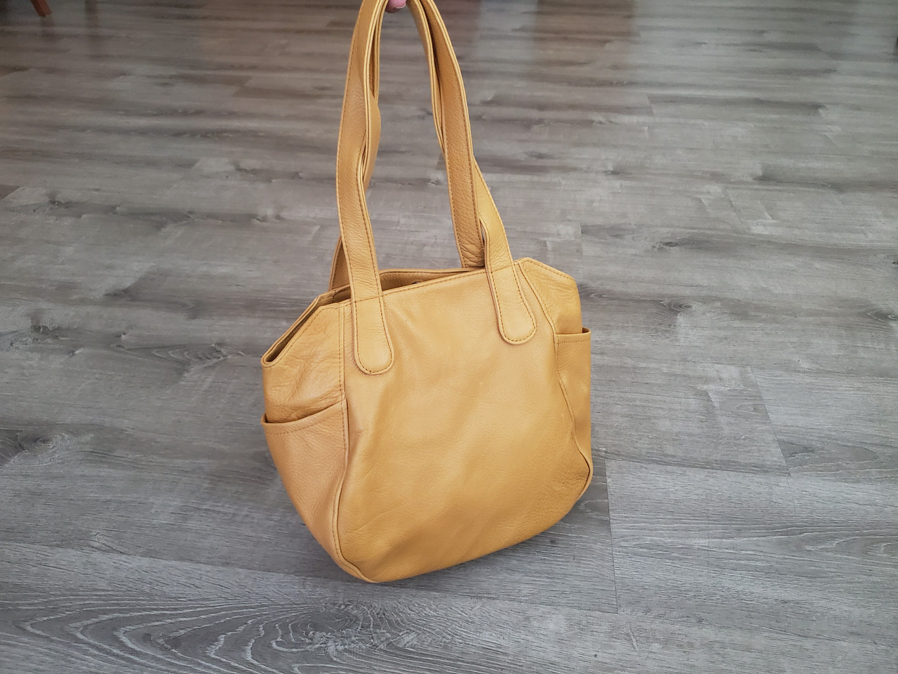 Chala Yellow Italian Soft Leather Tote Bag, Stylish and Functional Purse,  Shoulder Bag, Trendy Shoulder Bag Gift for Her