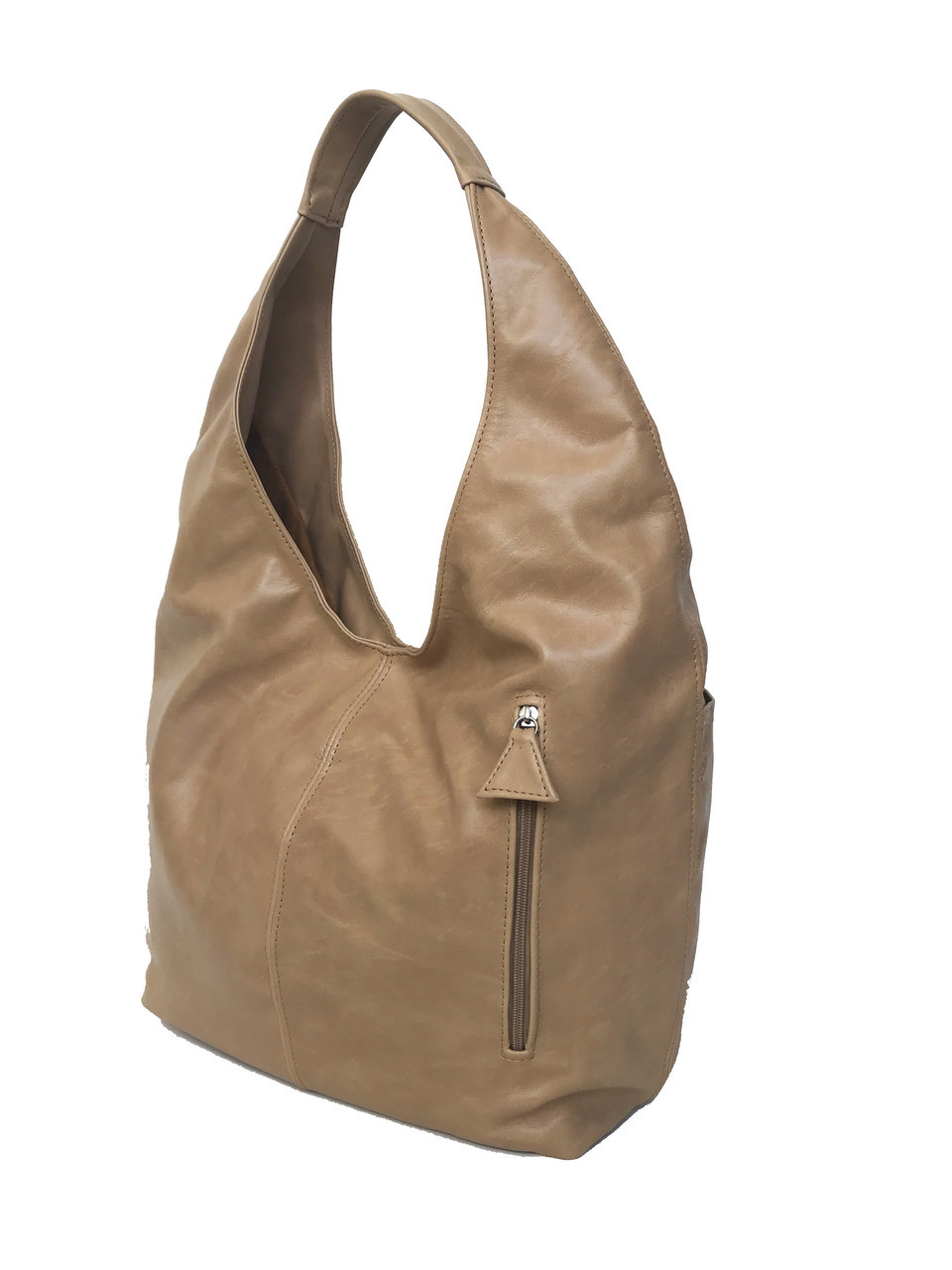 Distressed Leather Hobo Bag, Large Everyday Hobo Purse, Alexis