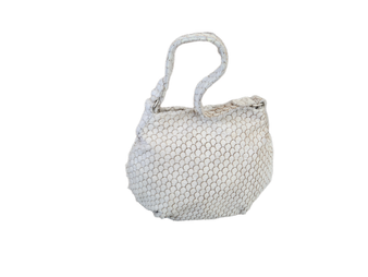 Full grain hair leather handbag