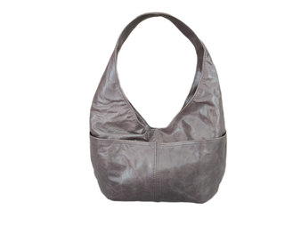 Gray distressed bag