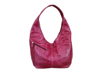 Vintage top grain leather hobo bag