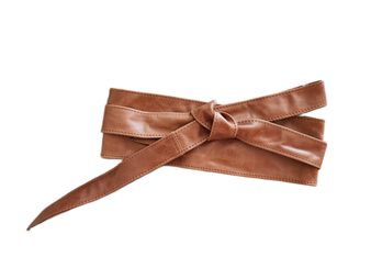 Vintage leather wide belt