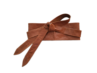 Vintage leather wide belt