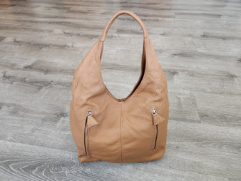 Genuine leather hobo bag