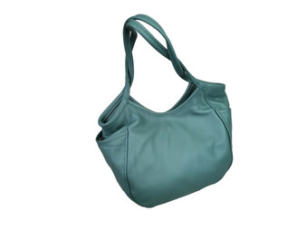 Green Leather Hobo Bag, Women Casual handbags, Amelia