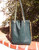 Boho Chic Bag, Hunter Green Leather Everyday Purse, Rustic Handbag, Carmen