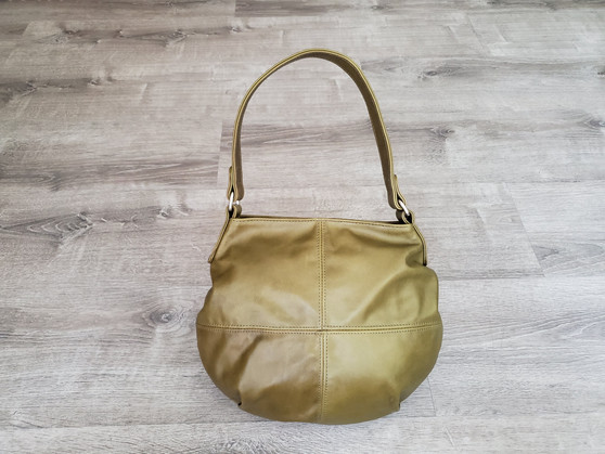Distressed leather hobo bag 