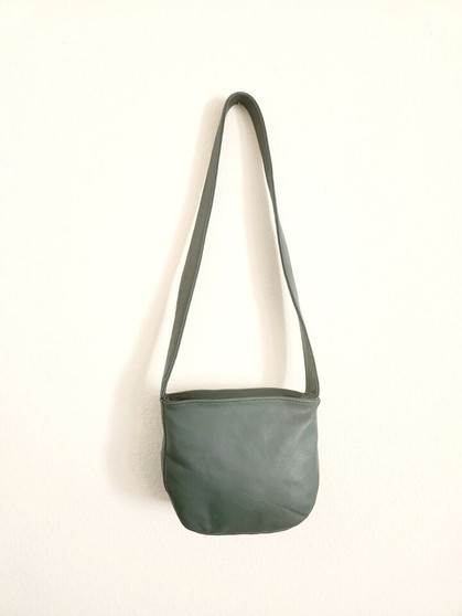 Green leather bag