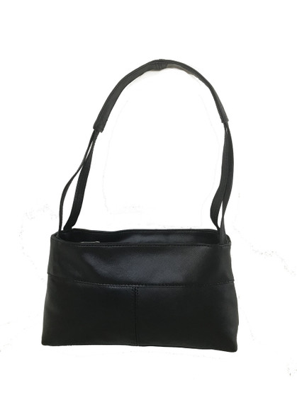 Black Leather Purse, Small Everyday Shoulder Bag, Ivanna