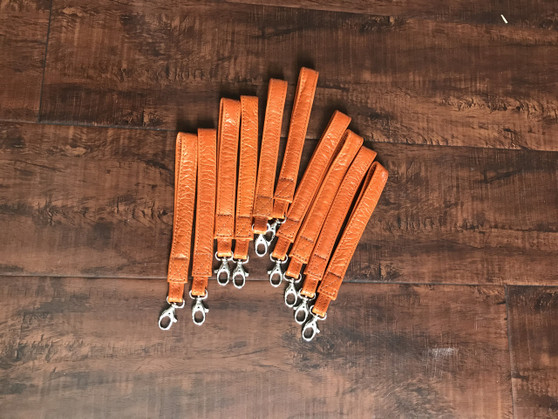 Leather Key Chain Strap, Keychain Holder, Leather Accessories, Orange