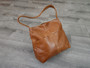 Maple Brown Distressed Leather Bag, Everyday Fashion Handbags, Kim