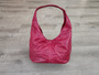 Magenta leather bag