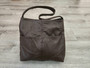 Brown leather shoulder handbag