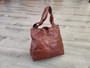 Vintage Brown Leather Retro Shoulder Bag, Everyday Classic Handbag, Cloe