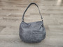 Distressed Gray Leather Bag, Retro Small Shoulder Handbag, Aida