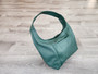 Green leather bag