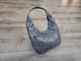 Distressed leather hobo bag